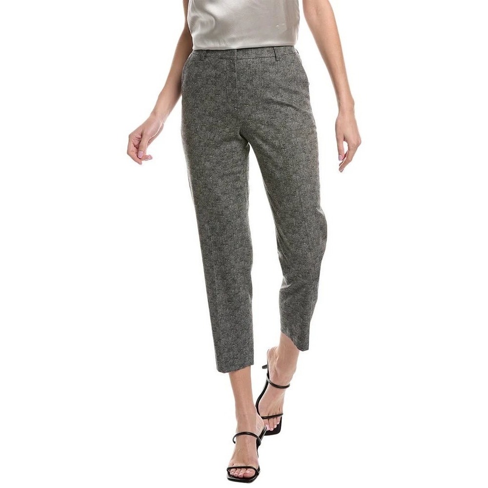 Lafayette 148‎ New York Clinton Gray Wool Blend Textured Pants Womens - 6 EUC